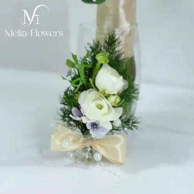 Bó hoa cưới trắng tinh khôi